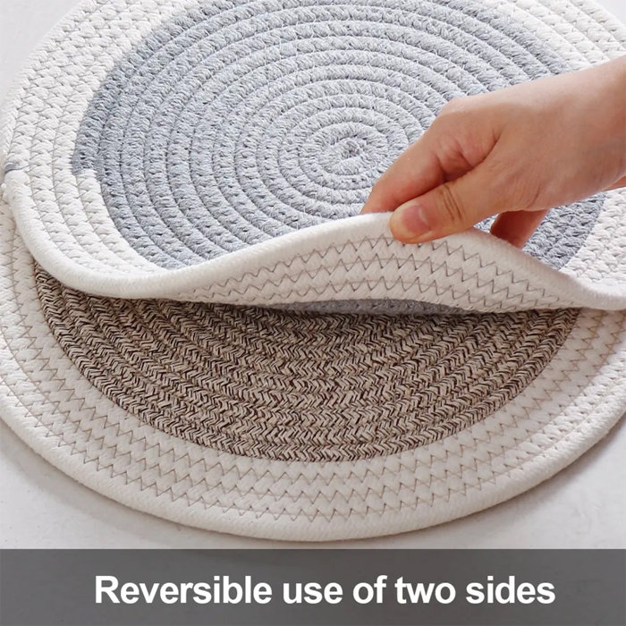 Rosecliff Heights Breaden Braided Round Placemat Wayfair